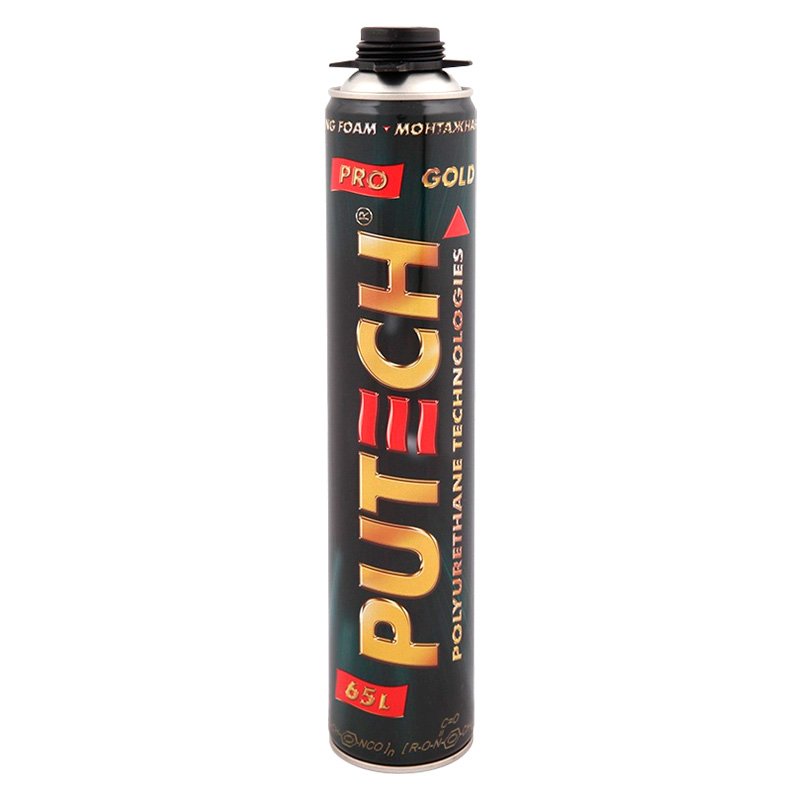 Пена монтажная профессиональная 65л PUTECH pro Gold 850мл Пена монтажная профессиональная 65л PUTECH pro Gold 850мл